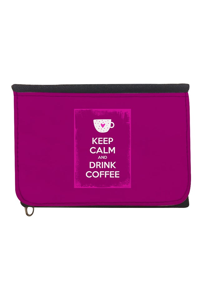 Keep Calm u0026 Drink Tea Bi-Fold Wallet Magenta
